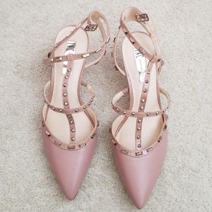 Studded kitten heels